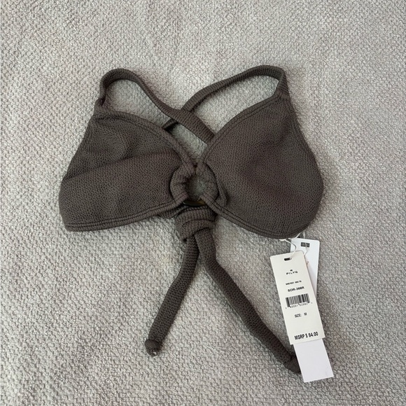 PQ Swim Bikini Top Sz Medium NWT | PILYQ Bikini Top | PQ Swim Boho Bikini Top- - Picture 1 of 7